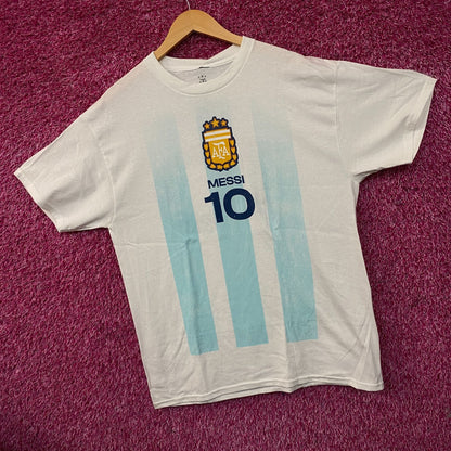 Adidas Argentina #10 Lionel Messi Graphic T-Shirt Large