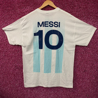 Adidas Argentina #10 Lionel Messi Graphic T-Shirt Large