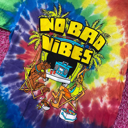 Scooby Doo No Bad Vibes tiedye Tshirt size medium