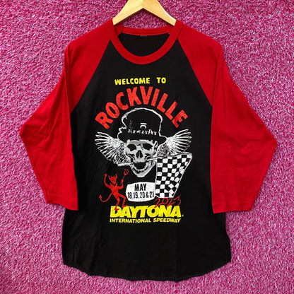 Welcome To Rockville 2023 Daytona 3/4 Long Sleeve T-Shirt XL