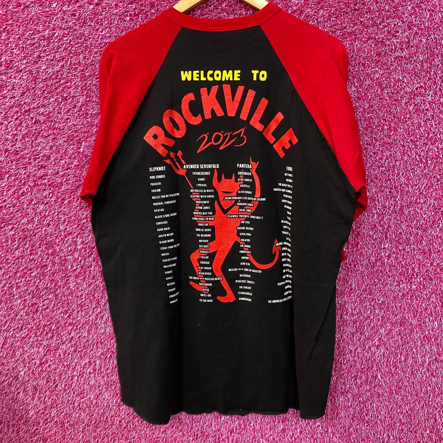 Welcome To Rockville 2023 Daytona 3/4 Long Sleeve T-Shirt XL