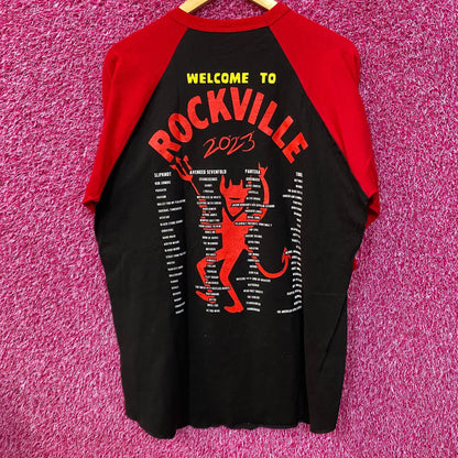 Welcome To Rockville 2023 Daytona 3/4 Long Sleeve T-Shirt XL