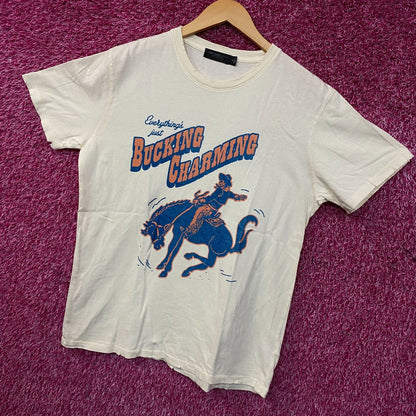 Junk Food Clothing Bucking Charming Vintage Style T-Shirt Medium