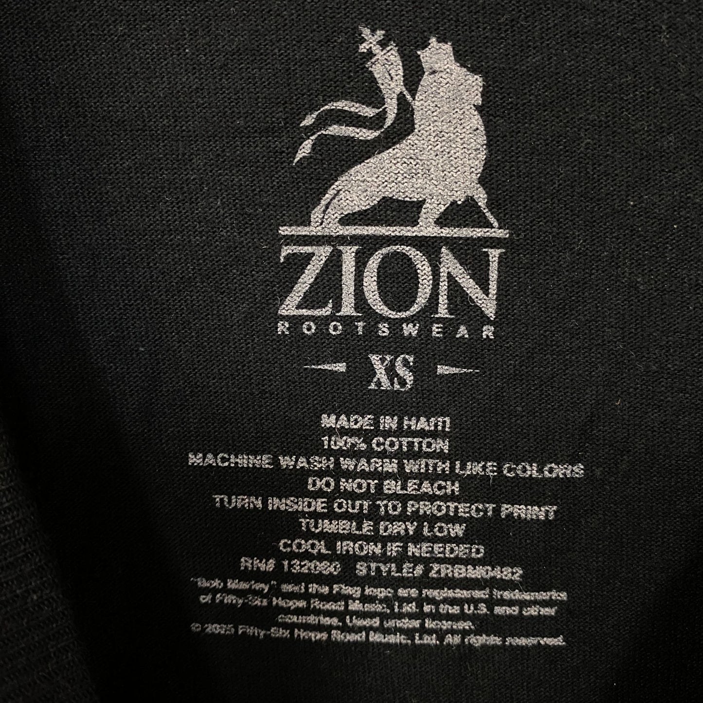 Zion Rootswear Bob Marley Songs of Freedom Graphic T-Shirt XS