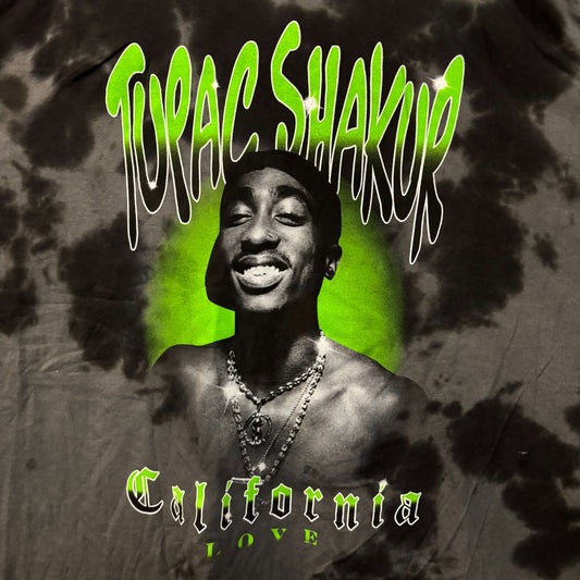 Tupac Shakur California Love Graphic Design Tie-Dye T-shirt XXXL