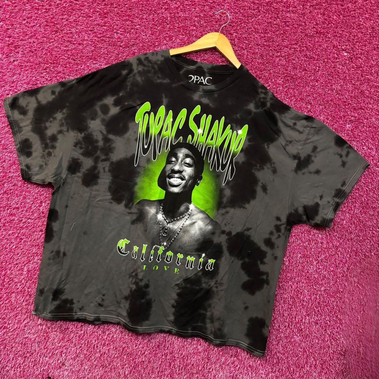 Tupac Shakur California Love Graphic Design Tie-Dye T-shirt XXXL
