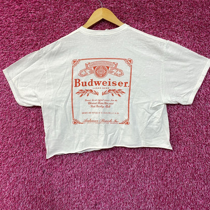 Budweiser Retro Style Crop Top size Large