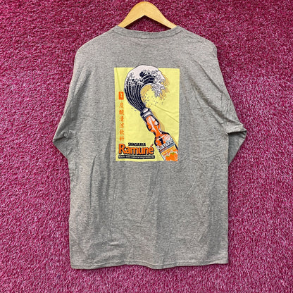 Strawberry Tsunami Sangaria Ramune Promo Gray Long Sleeve L