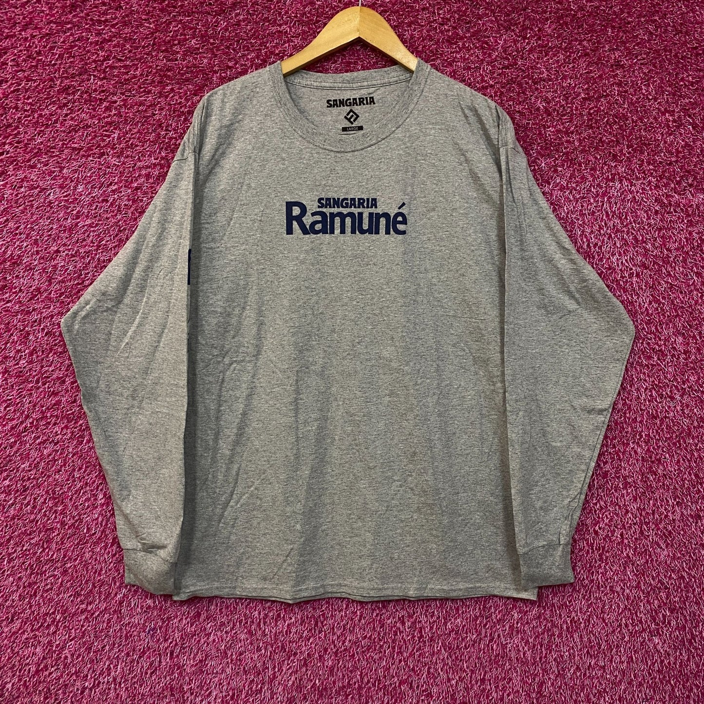 Strawberry Tsunami Sangaria Ramune Promo Gray Long Sleeve L