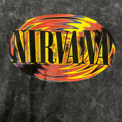 Nirvana Grunge Band Mineral Wash Dual Sided T-Shirt medium
