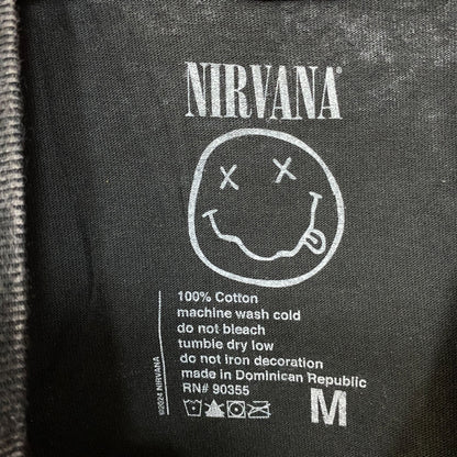 Nirvana Grunge Band Mineral Wash Dual Sided T-Shirt medium