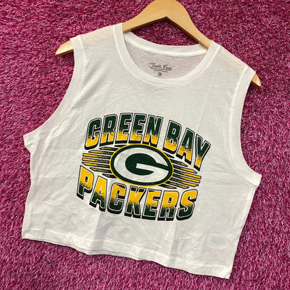 Junk Food NFL Green Bay Packers Cropped Sleeveless T-Shirt Large