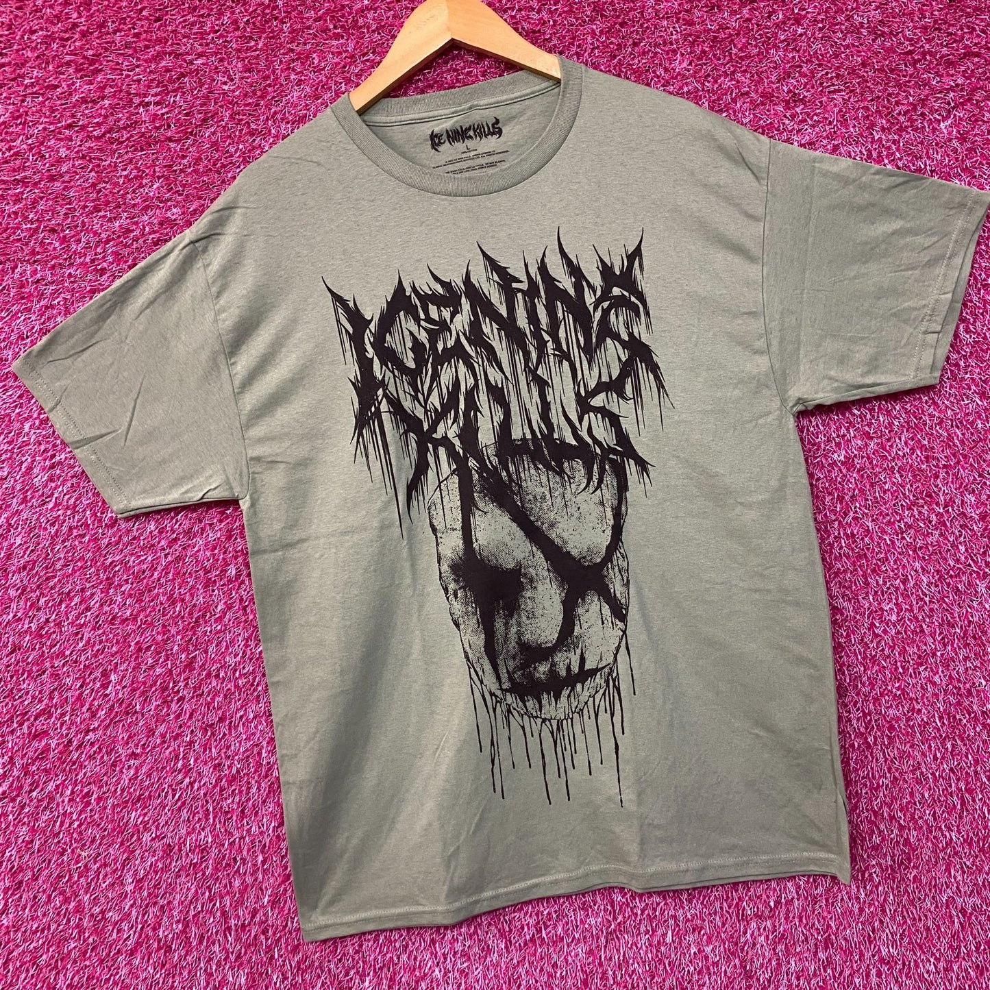 Ice Nine Inch Kills Silence Mask Rock Green Tee size Large
