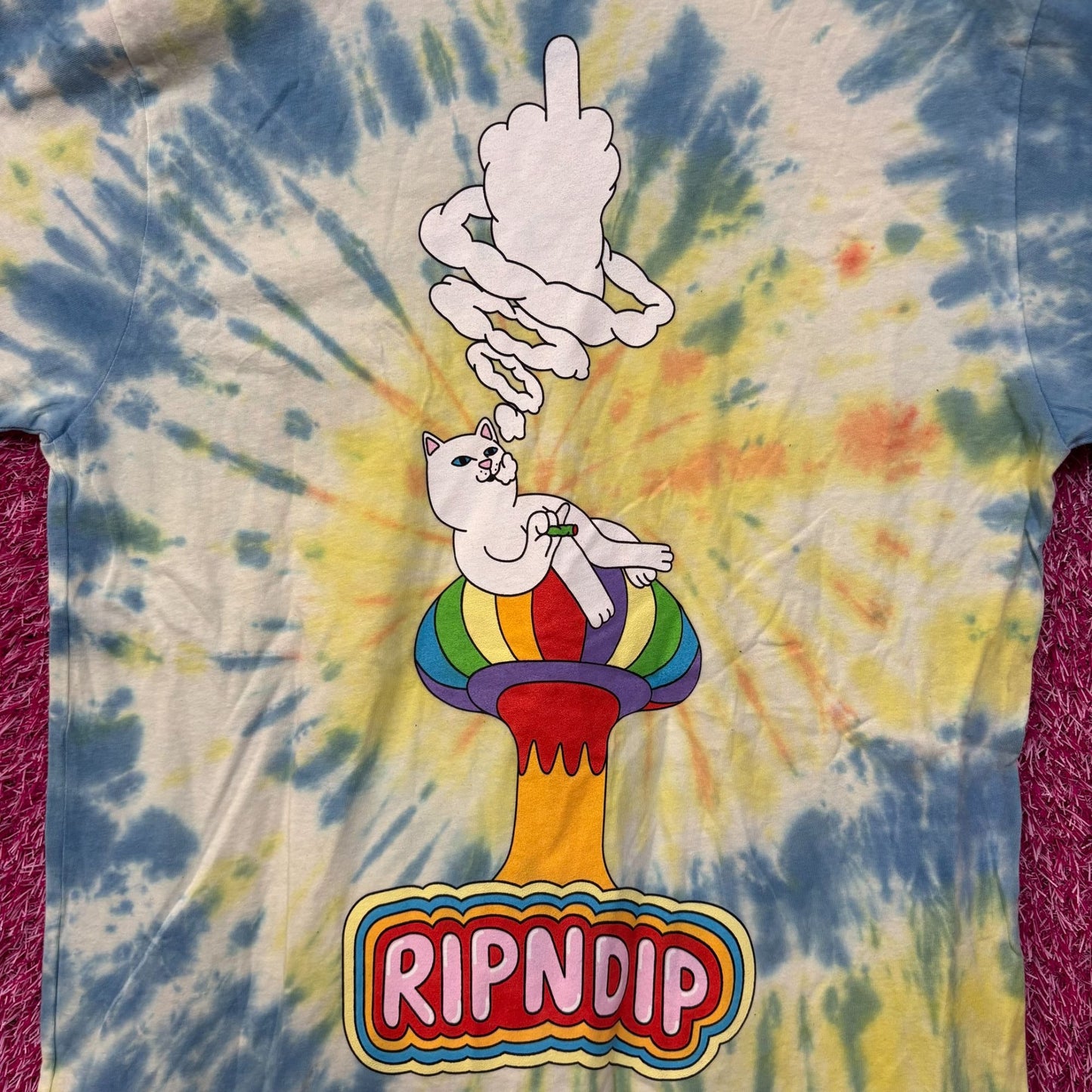 RIPNDIP Smokin Lord Nermal Tie Dye T-Shirt Small