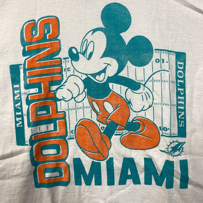 Disney x Junk Food NFL Miami Dolphins Mickey Mouse Field T-Shirt Large