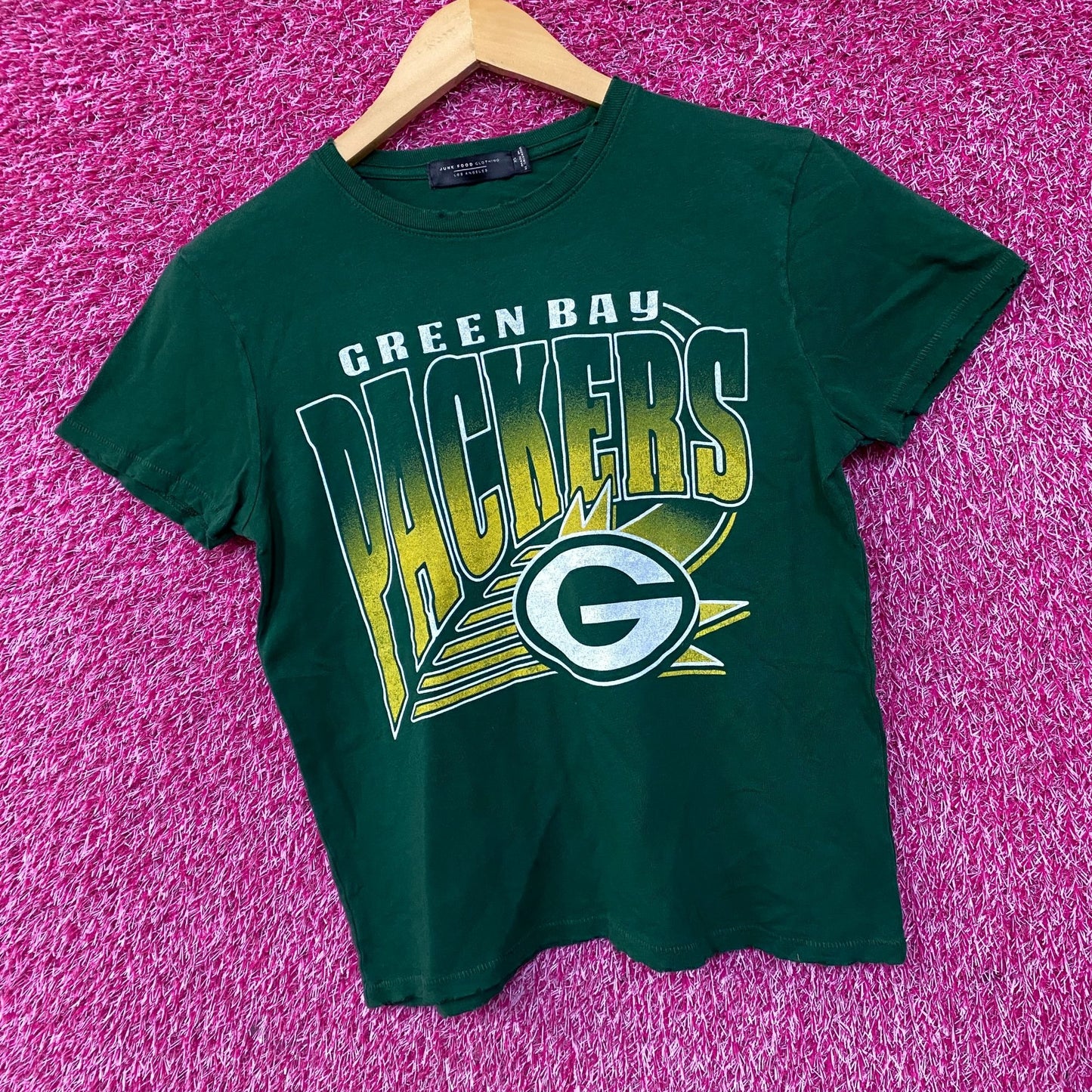 Junk Food Clothing NFL Green Bay Packers Chrome Retro Style T-Shirt XS