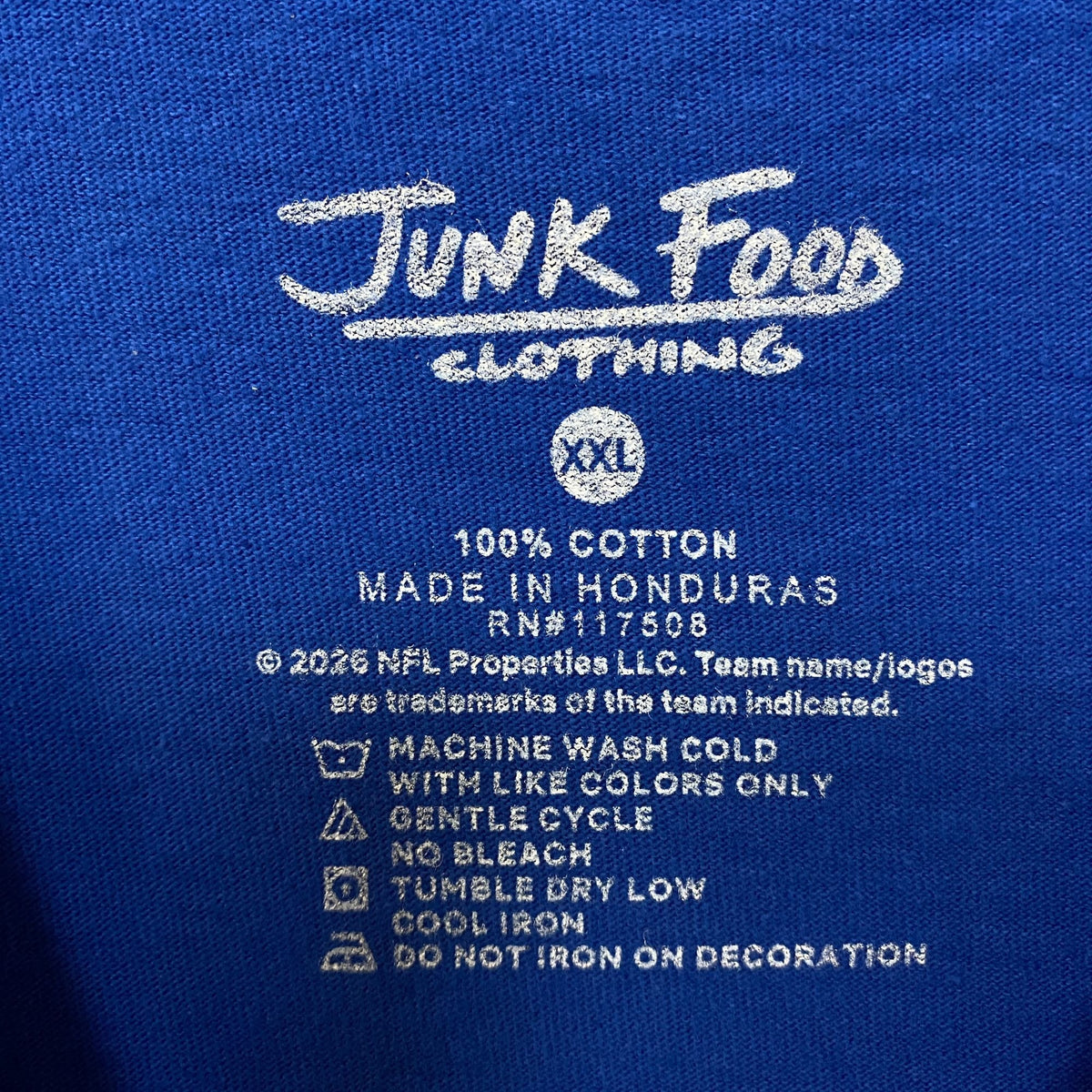 Junk Food Dallas Cowboys Back Lit 90s Style Tshirt size 2XL
