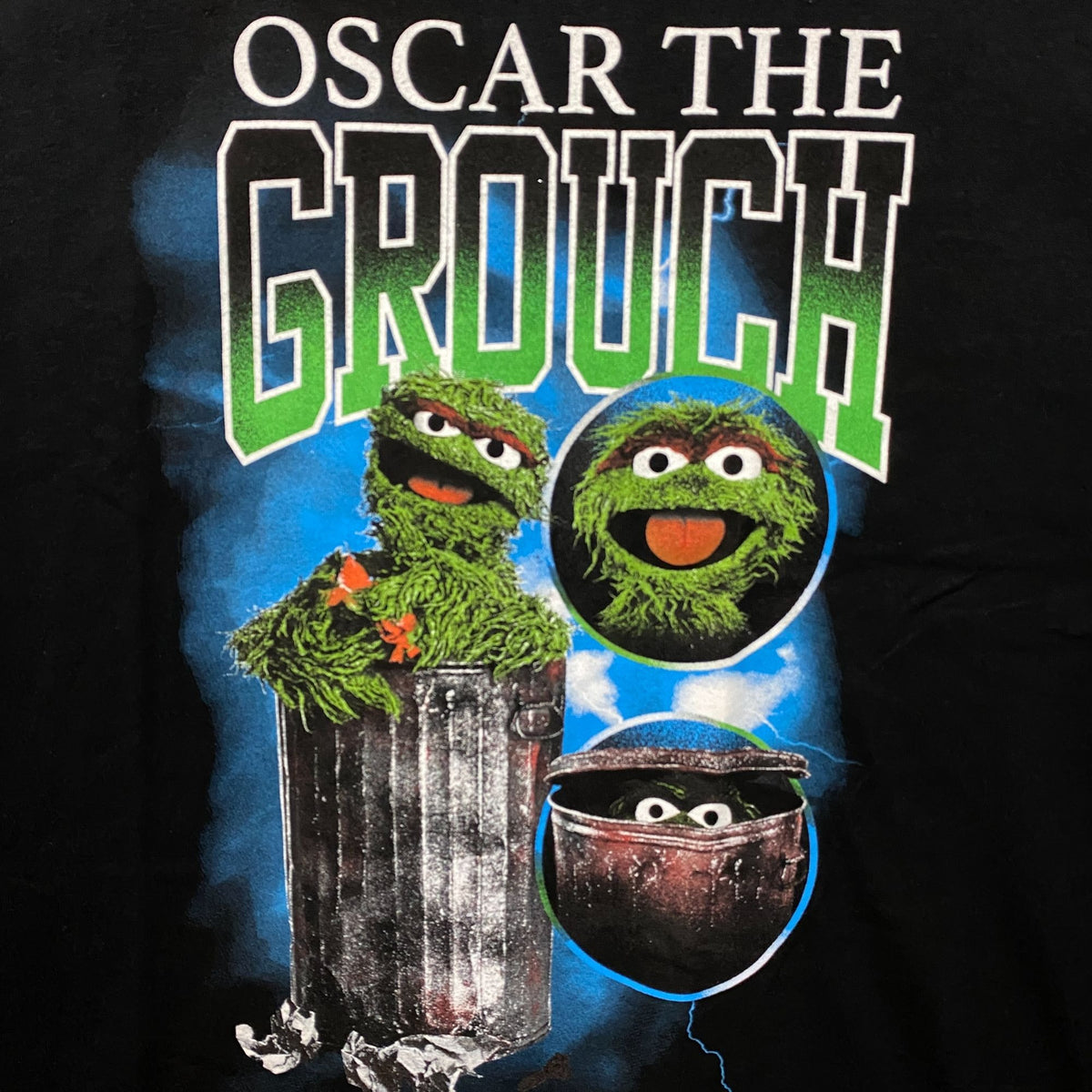 Sesame Street Oscar The Grouch Retro Graphic T-Shirt XL