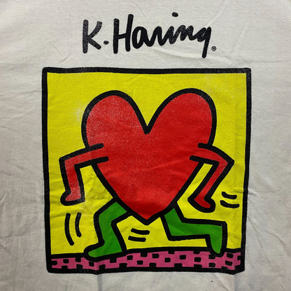 Keith Haring "Running Heart" Graphic T-Shirt Large