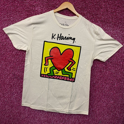 Keith Haring "Running Heart" Graphic T-Shirt Large