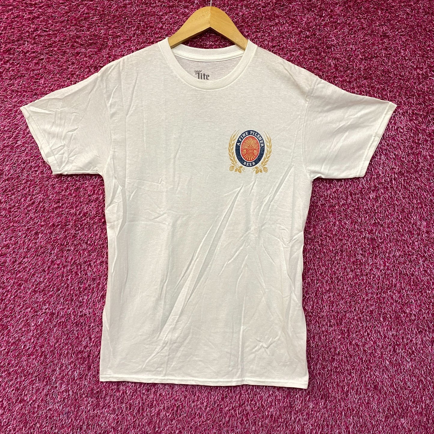 Luv Miller Lite Beer Logo Graphic Design Vintage Style Shirt Extra Small