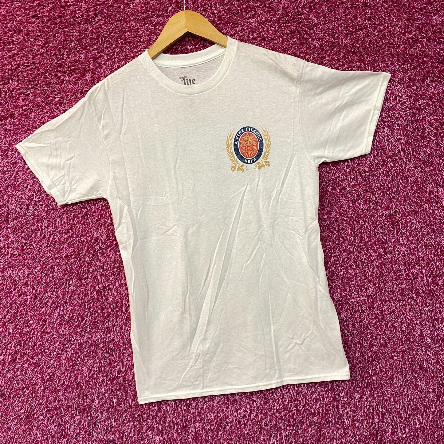 Luv Miller Lite Beer Logo Graphic Design Vintage Style Shirt Extra Small