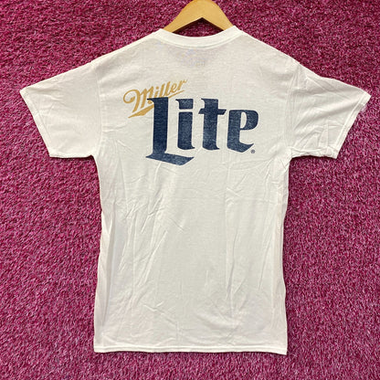 Luv Miller Lite Beer Logo Graphic Design Vintage Style Shirt Extra Small