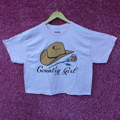 Junk Food Clothing Country Babe Cropped T-Shirt Medium