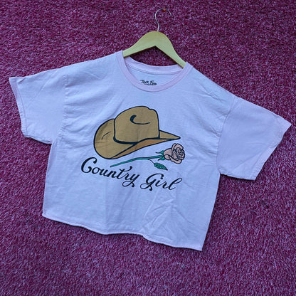 Junk Food Clothing Country Babe Cropped T-Shirt Medium