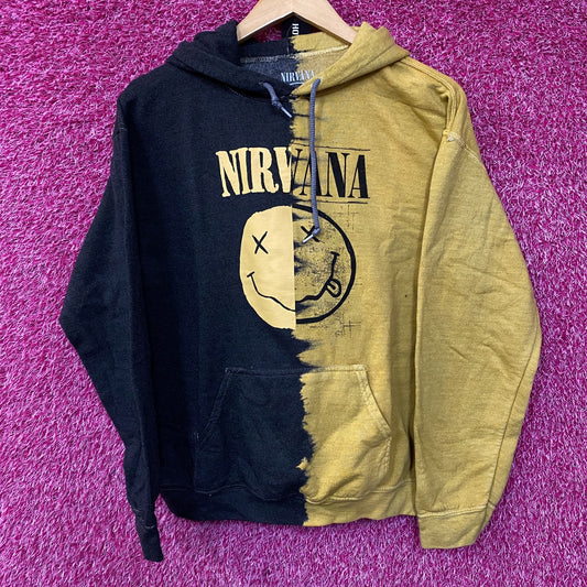 Nirvana Smiley Face Split Dye hoodie size Small