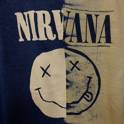 Nirvana Smiley Face Split Dye hoodie size Small