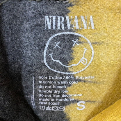 Nirvana Smiley Face Split Dye hoodie size Small
