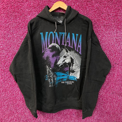 Junk Food Montana Treasure State Graphic Hoodie Sweatshirt XL