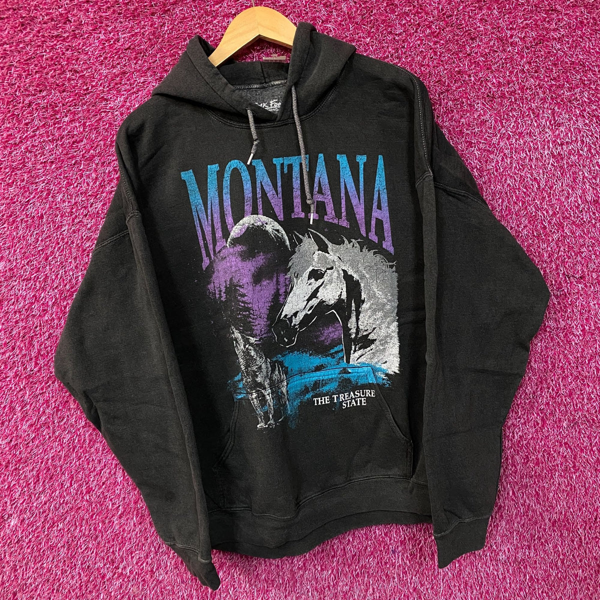 Junk Food Montana Treasure State Graphic Hoodie Sweatshirt XL