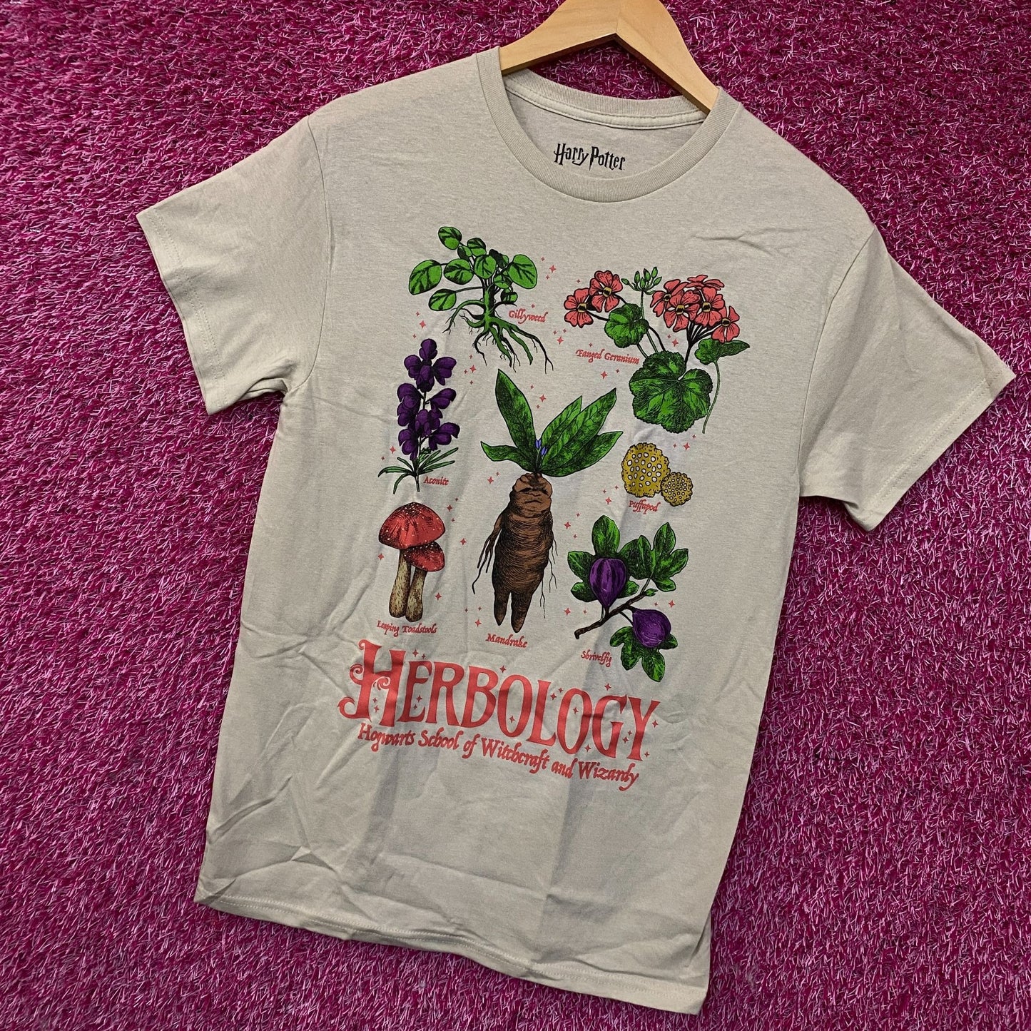 Harry Potter Hogwarts Herbology Graphic T-Shirt Small