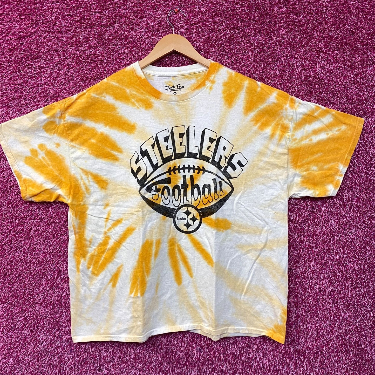 Junk Food Pittsburgh Steelers Football Tie Dye T-Shirt XL