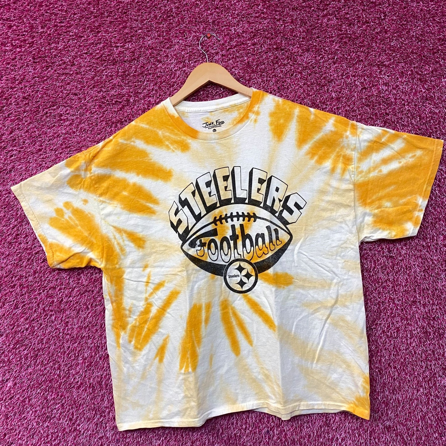 Junk Food Pittsburgh Steelers Football Tie Dye T-Shirt XL