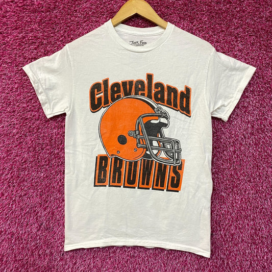 Junk Food Clothing NFL Cleveland Browns Throwback Helmet T-Shirt XS
