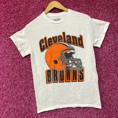 Junk Food Clothing NFL Cleveland Browns Throwback Helmet T-Shirt XS
