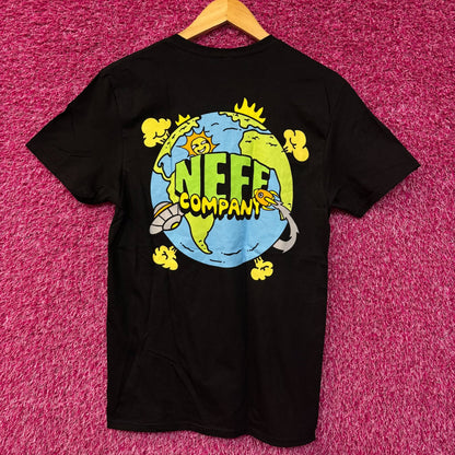 Neff Company Earth UFO Invasion Graphic Design T-Shirt Small