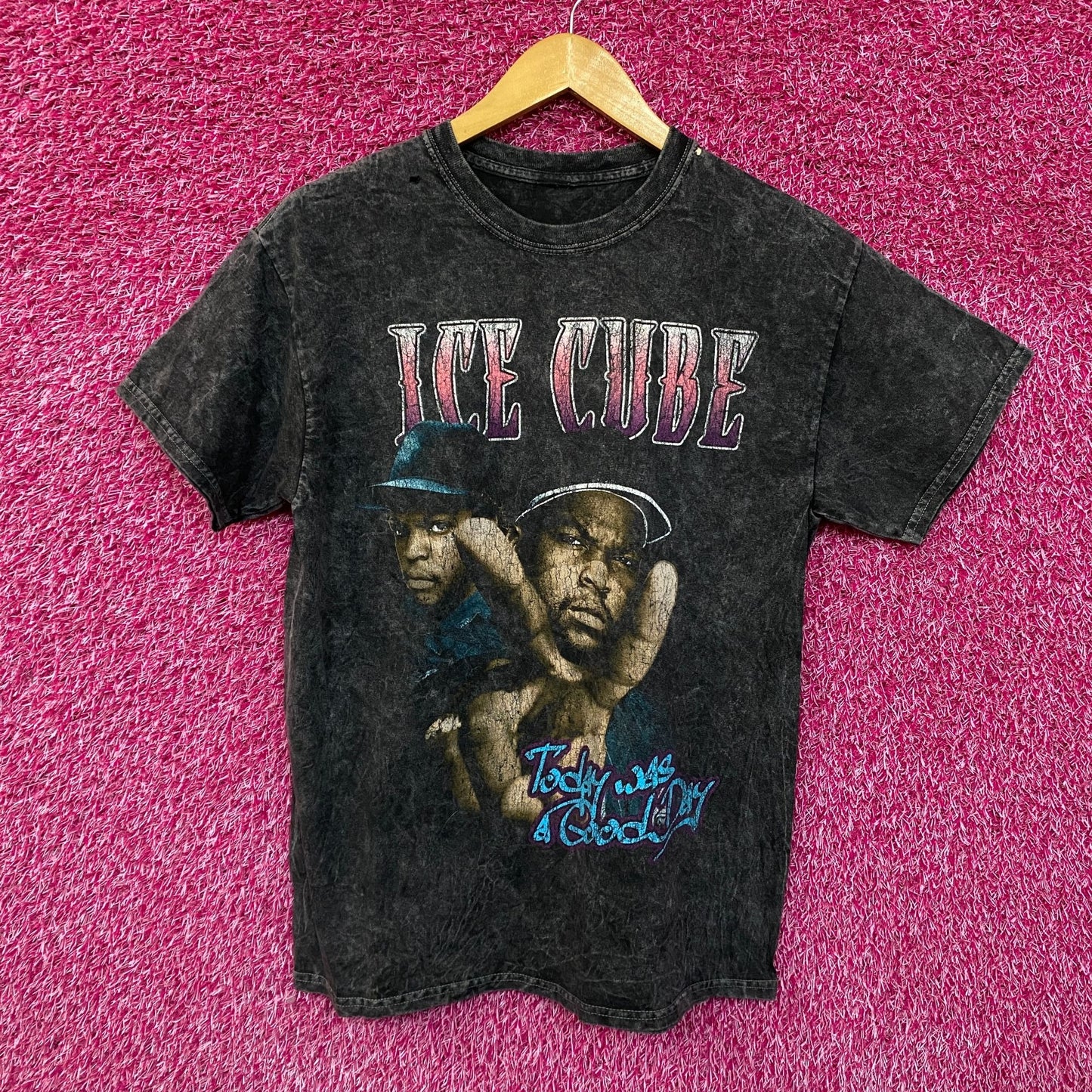 Ice Cube Today Was a Good Day Mineral Wash Tshirt Size Med