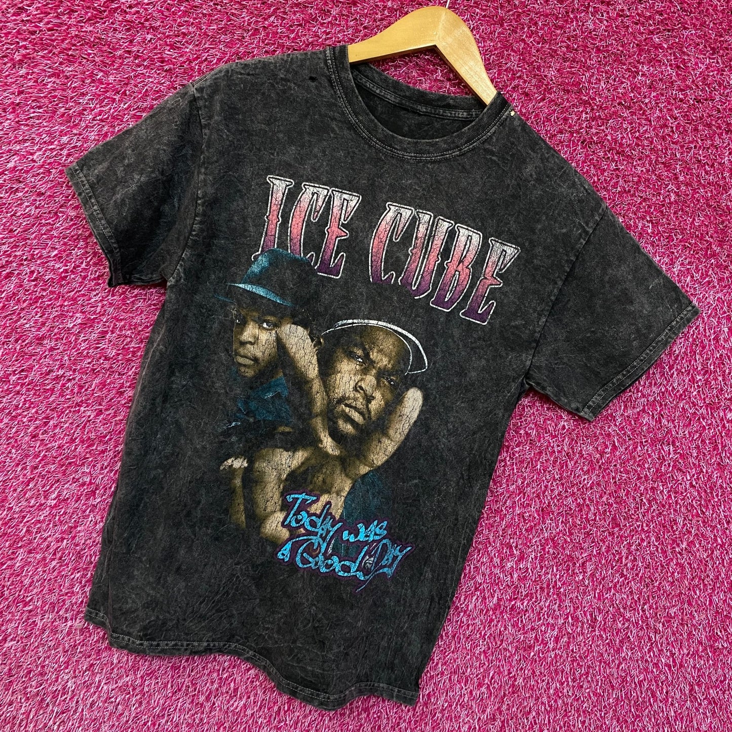 Ice Cube Today Was a Good Day Mineral Wash Tshirt Size Med