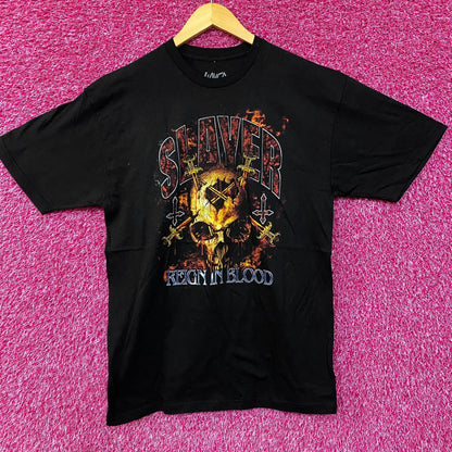 Slayer Reign in Blood Track-listing Heavy Metal Band Tee Large