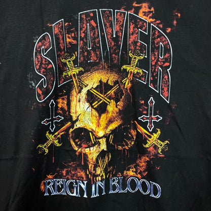 Slayer Reign in Blood Track-listing Heavy Metal Band Tee Large