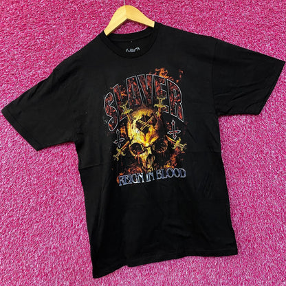 Slayer Reign in Blood Track-listing Heavy Metal Band Tee Large