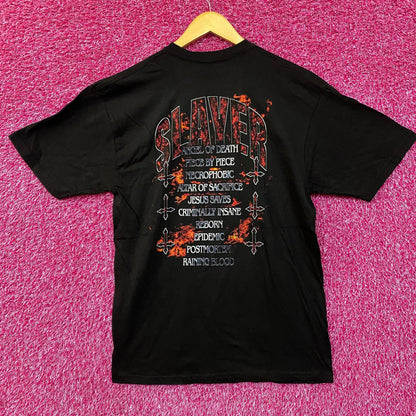 Slayer Reign in Blood Track-listing Heavy Metal Band Tee Large