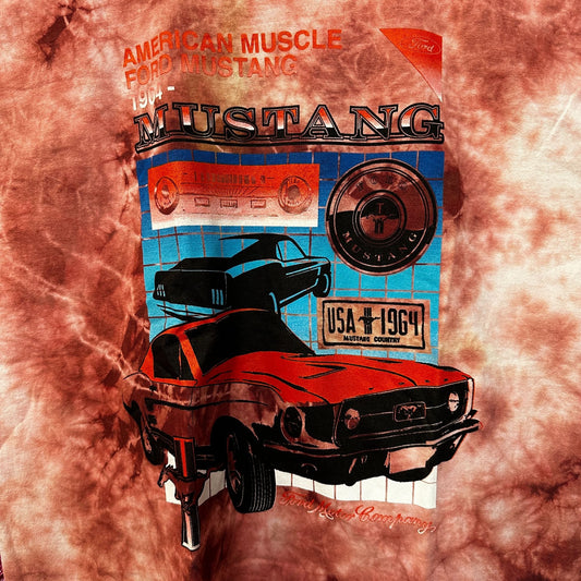 Ford Mustang Classic American Muscle Car Promo Tie Dye L