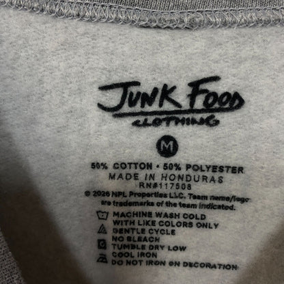 Junk Food Clothing Detroit Lions Heather Gray Crewneck Pullover Sweatshirt Medium