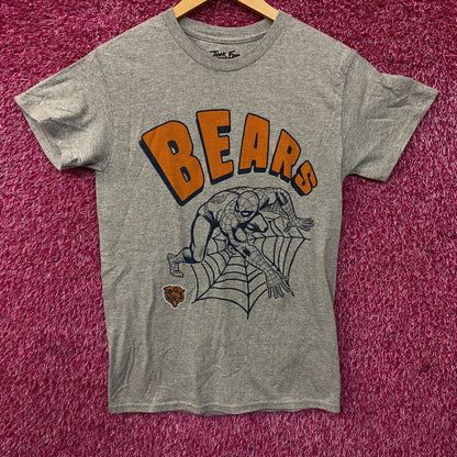 Junk Food Clothing x Marvel x NFL Chicago Bears Spider-Man Graphic T-Shirt XS