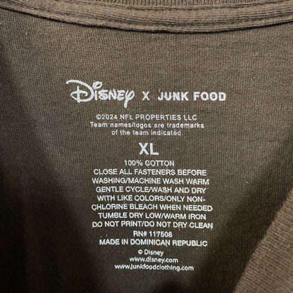 Junk Food x NFL Disney Mickey Mouse Kick Back Browns Cleveland Brown Shirt XL
